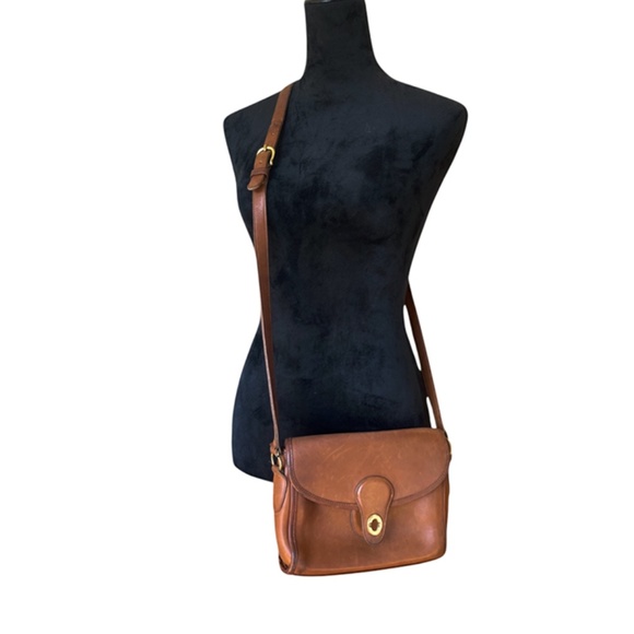Rare Vintage Coach British Tan Devon Leather Crossbody Bag - Picture 1 of 13